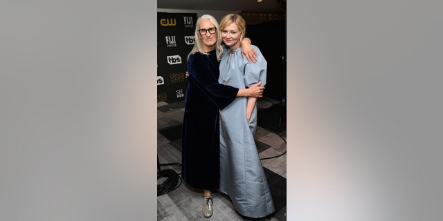 (LR) Jane Campion and Kirsten Dunst as they celebrate the 27th Annual Critics' Choice Awards at Fairmont Century Plaza on March 13, 2022, in Los Angeles, California.