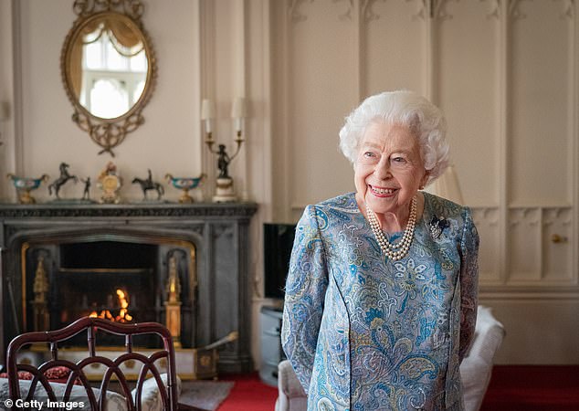 The Queen attends a meeting with the President of Switzerland at Windsor Castle on April 28