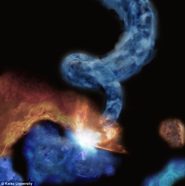 The Discovery: Scientists have discovered some of the building blocks of life - known as nitriles - in the heart of our Milky Way.  They were spotted in a molecular cloud of gas and dust (similar to the one pictured) by a team of international researchers.