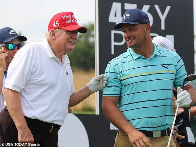 DeChambeau played a tour with President Trump last week, who hosted a LIV event