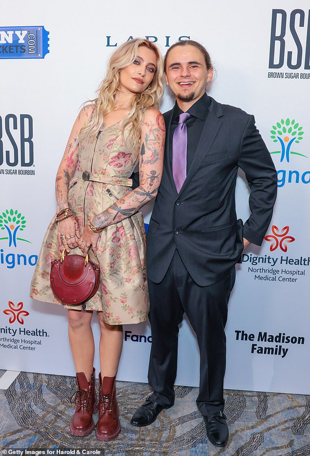 Still Close: (LR) Paris and Prince arrive at the 22nd Annual Harold and Carole Pump Foundation Gala at the Beverly Hilton on August 19 in Beverly Hills