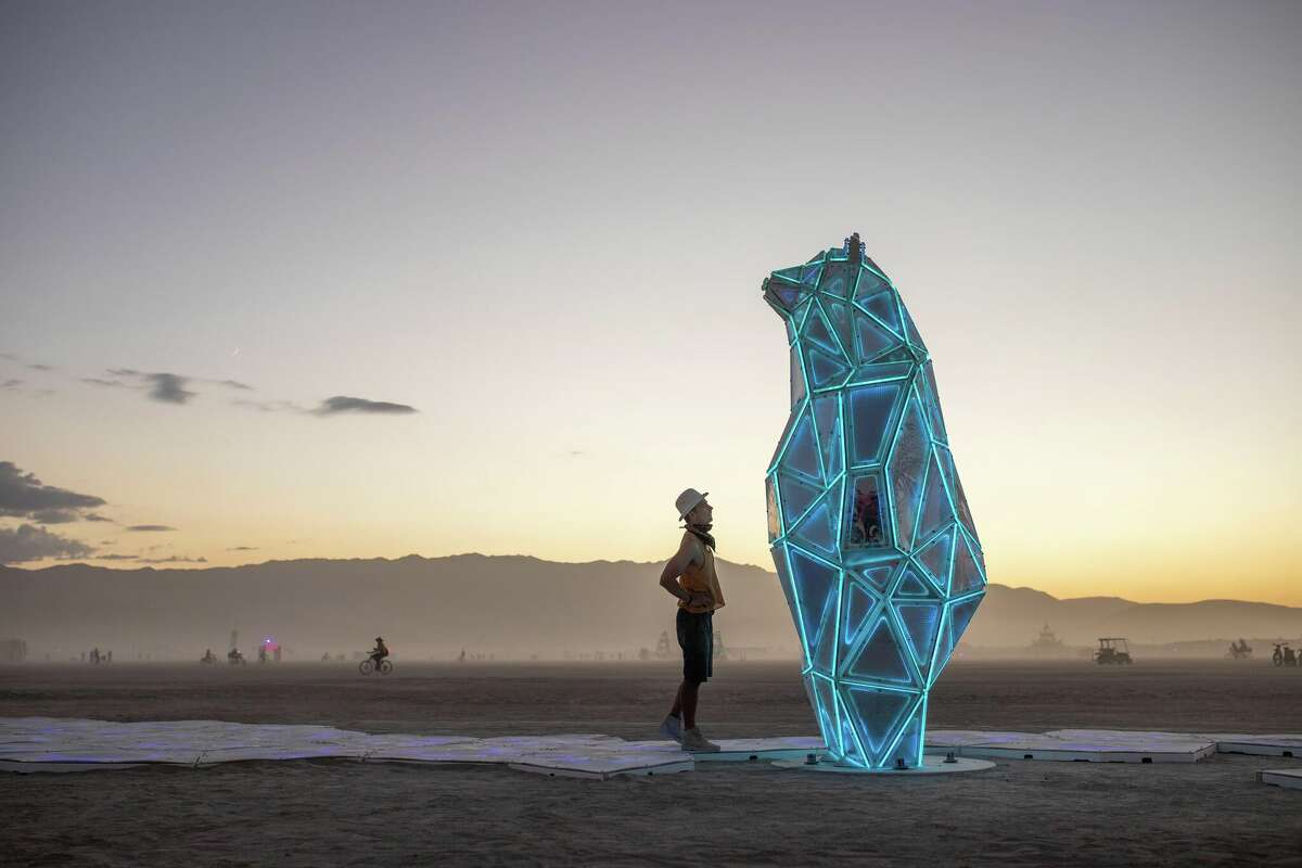 "The last ocean" Written by Jane Lowen of Brooklyn, New York, at Burning Man 2022 in the Black Rock Desert of Gerlach, Nev.