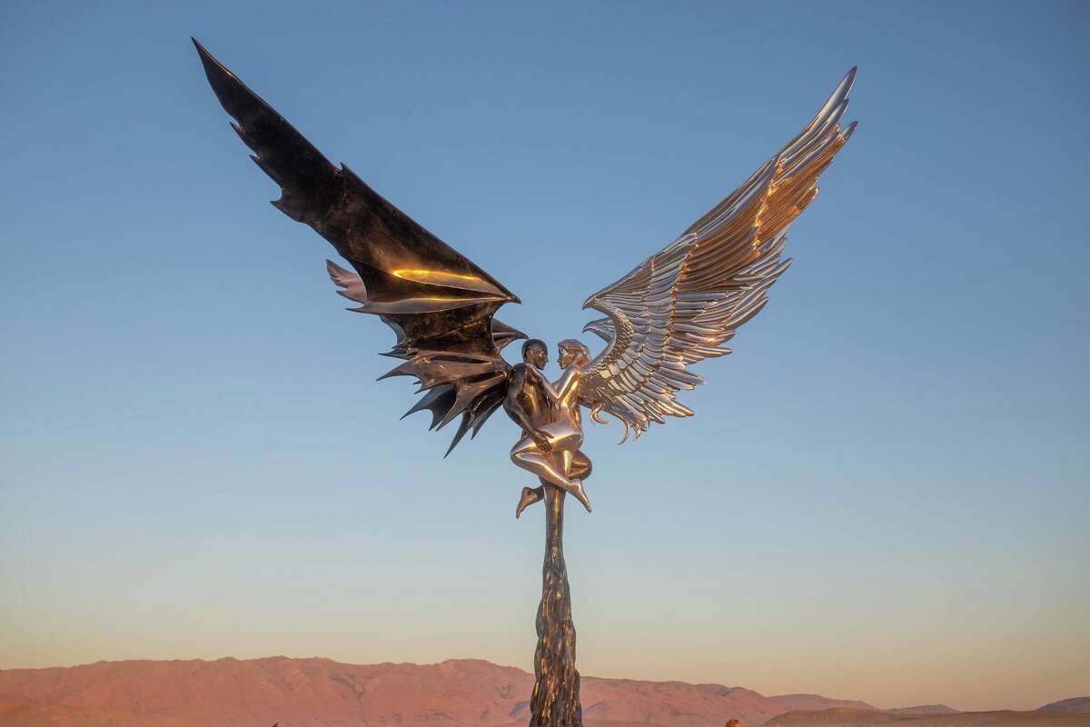 Sculpture at Burning Man 2022 in the Black Rock Desert in Gerlach, Nevada.
