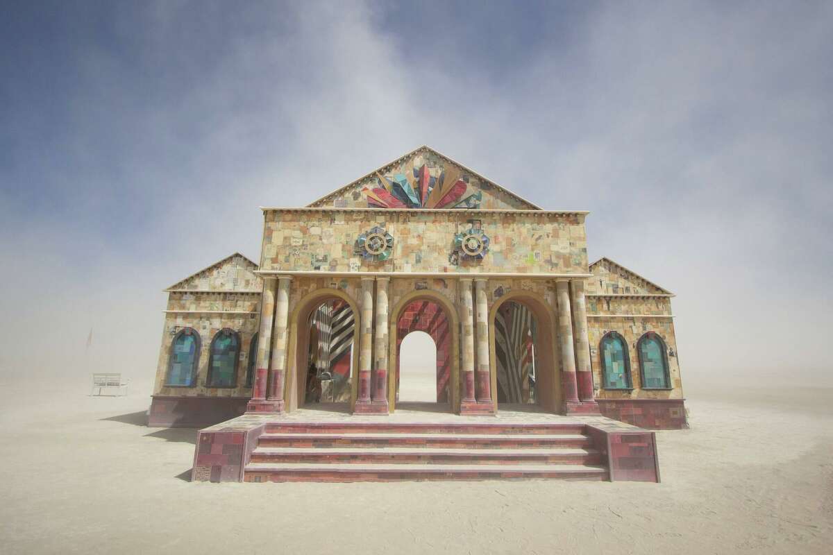 Unbound: A Library in Transition by Julia Nelson Gall of Palo Alto, California at Burning Man 2022 in the Black Rock Desert in Gerlach, Nevada.