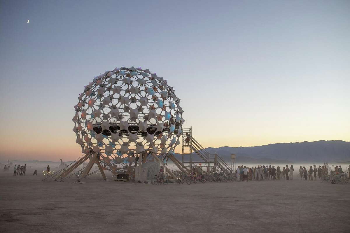 "sonic field" By Kugelauditorium of London at Burning Man 2022 in the Black Rock Desert in Gerlach, Nevada.
