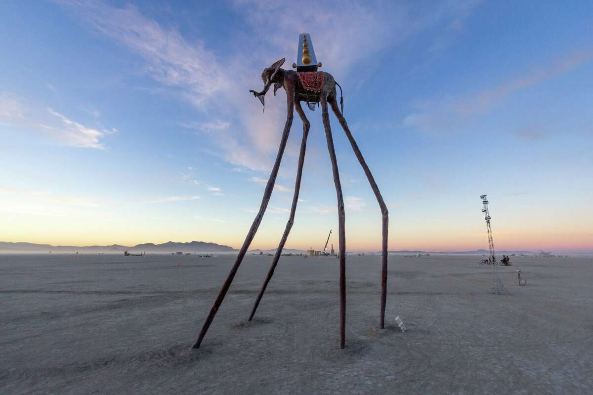 "Greetings au Dali" By Jack Champion of Cotati, California, at Burning Man 2022 in the Black Rock Desert in Gerlach, Nevada.