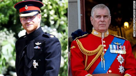 Prince Harry wore a uniform during his 2018 wedding. Prince Andrew was seen in his military uniform during the Trooping of Color 2018.