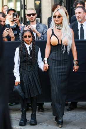 Jean Paul Gaultier attends the Jean Paul Gaultier Olivier Rousteing Couture Fall/Winter 2022 2023 fashion show as part of Paris Fashion Week on July 6, 2022 in Paris, France.  Photo by Nasir Barzan/ABACAPRESS.COM Pictured: North West, Kim Kardashian West Reference: SPL5324473 060722 Non-Exclusive Photo: AbacaPress/SplashNews.com Splash News and Pictures USA: +1 310-525-5808 London: +44 (0) ) 20 8126 1009 Berlin: +49 175 3764166 photodesk@splashnews.com United Arab Emirates Rights, Australia Rights, Bahrain Rights, Canada Rights, Greece Rights, India Rights, Israel Rights, South Korea Rights, New Zealand Rights, Qatar Rights, Kingdom Rights Saudi Arabia, Singapore rights, Thailand rights, Taiwan rights, UK rights, USA rights