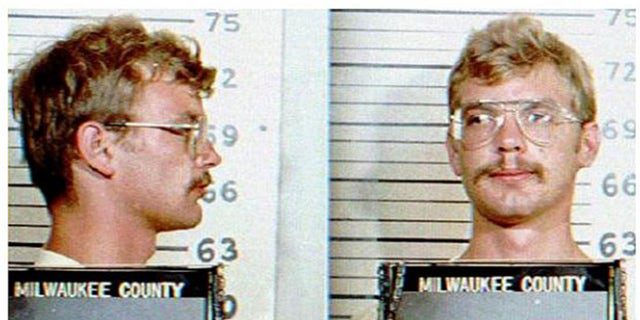 Peters wore lead weights around his arms and slings in his shoes for four months of preparation and six months of filming to imitate Dahmer's physicality (pictured).