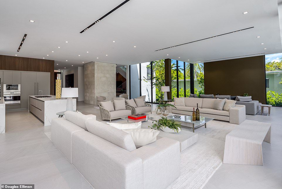 Massive: Future's home offers plenty of space for the family's living room and party