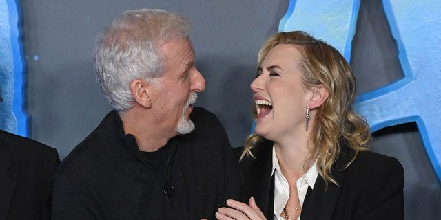 James Cameron joked that Kate Winslet is not competitive.